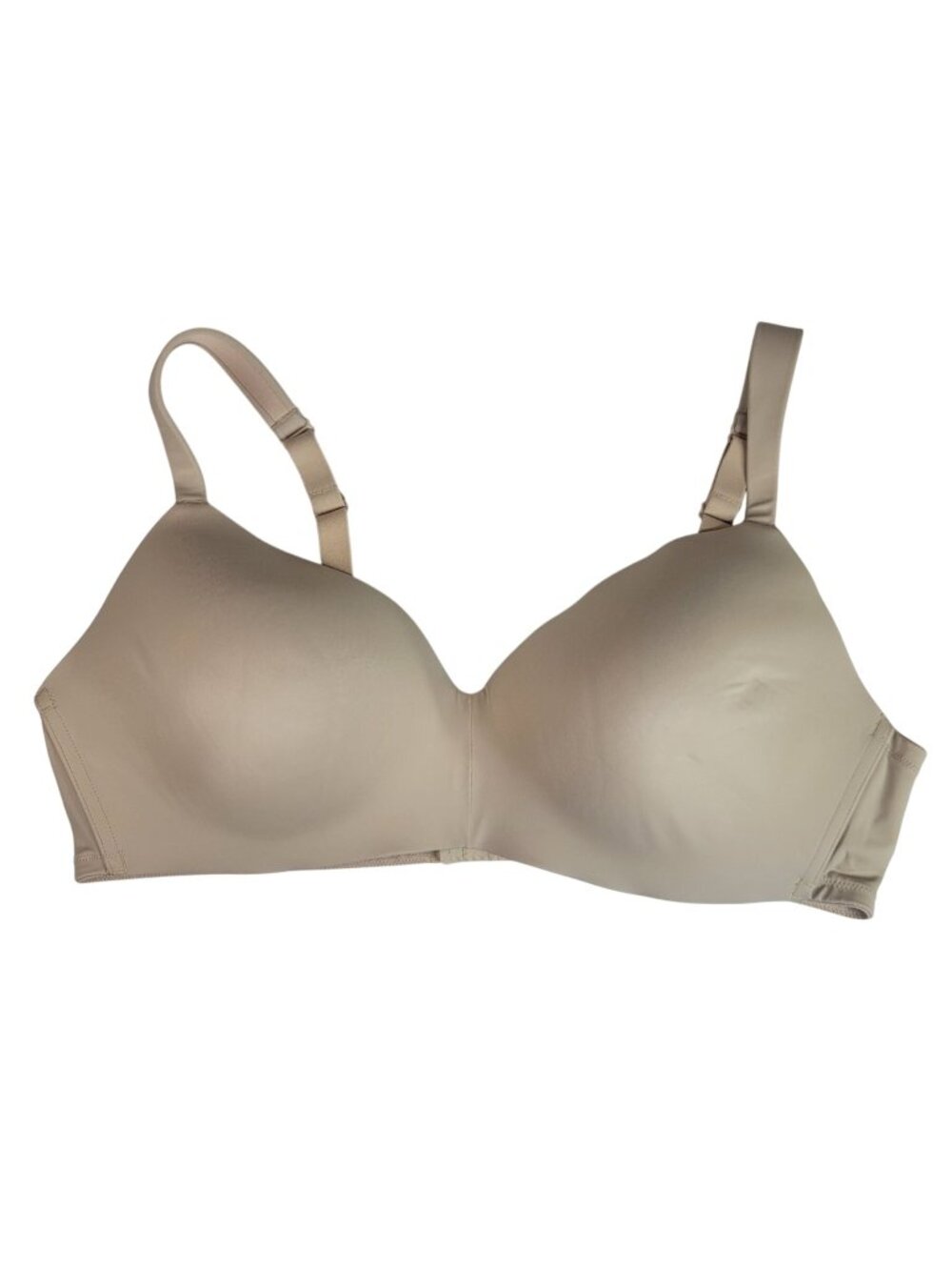 Cacique Lightly Lined No Wire TShirt Bra Tan Nude 44D Adj Full Coverage Seamless